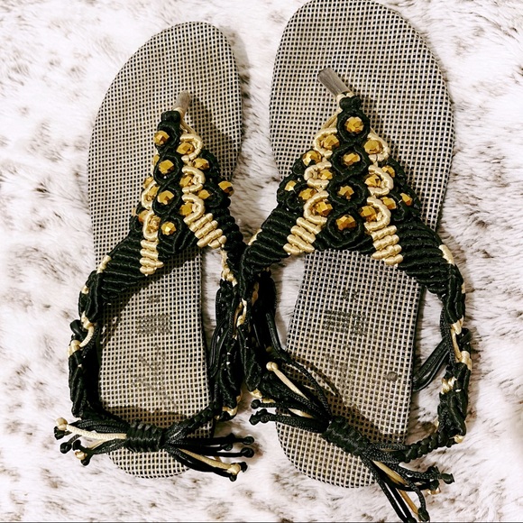 Huaraches Macrame Sandals Shoes Size 7.5 - Picture 1 of 4